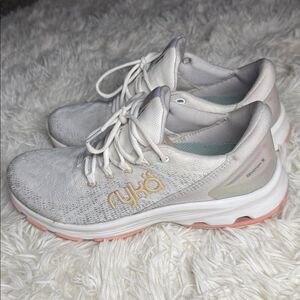 Ryka Cream and Pink Athletic Shoes